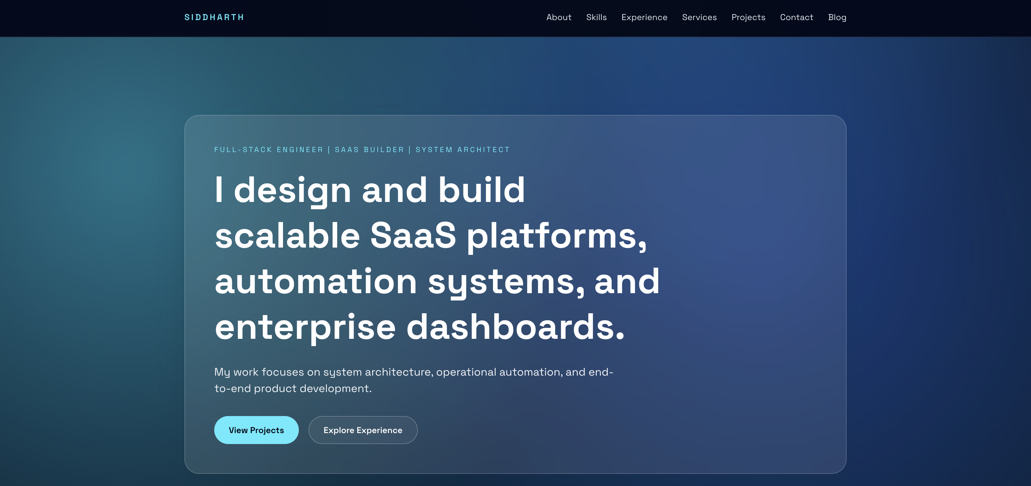 Portfolio Platform preview